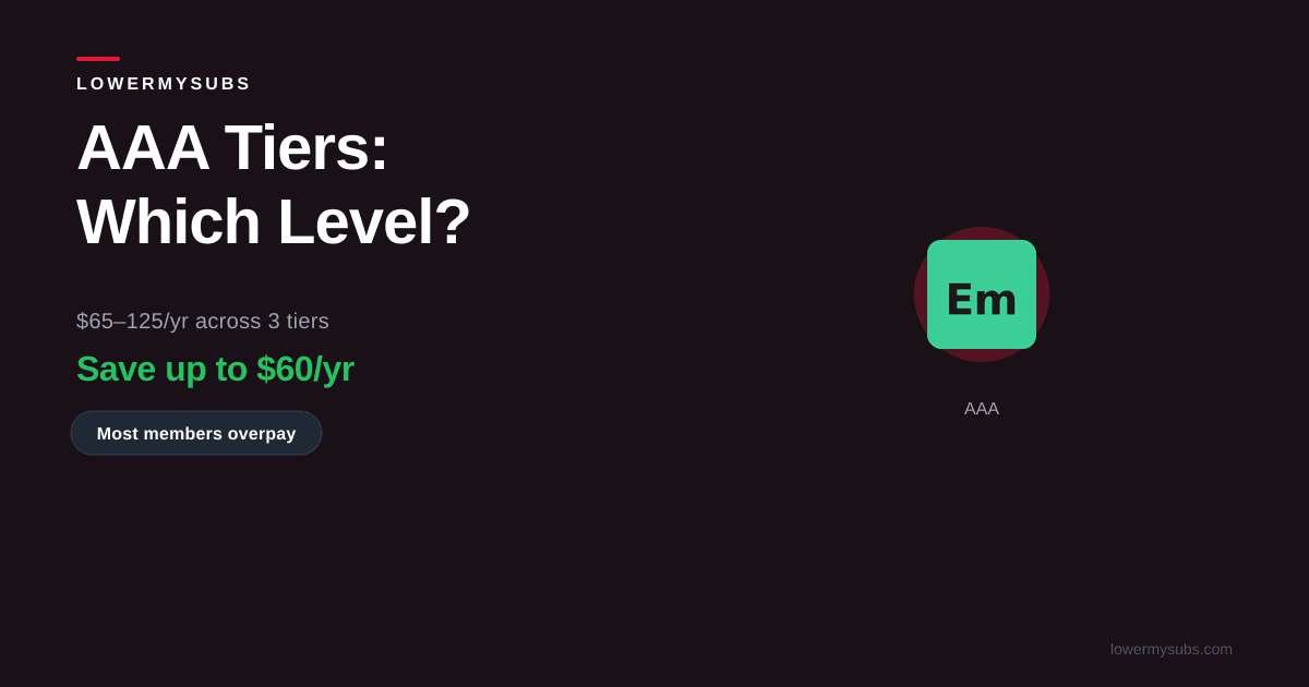 AAA membership tiers comparison 2026