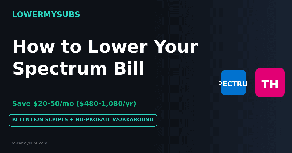 Spectrum and T-Mobile Home Internet logos — Spectrum bill optimization guide