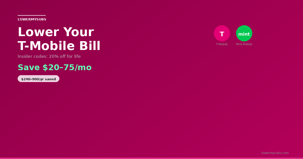 T-Mobile and Mint Mobile logos — T-Mobile bill optimization playbook
