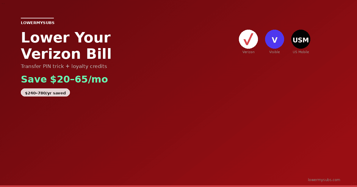 Verizon and Visible logos — Verizon bill optimization playbook