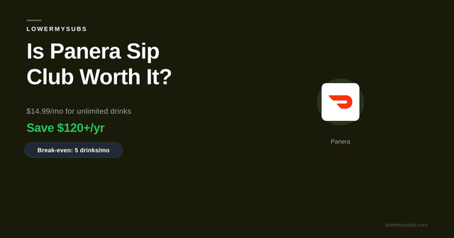 Panera Unlimited Sip Club review and value analysis
