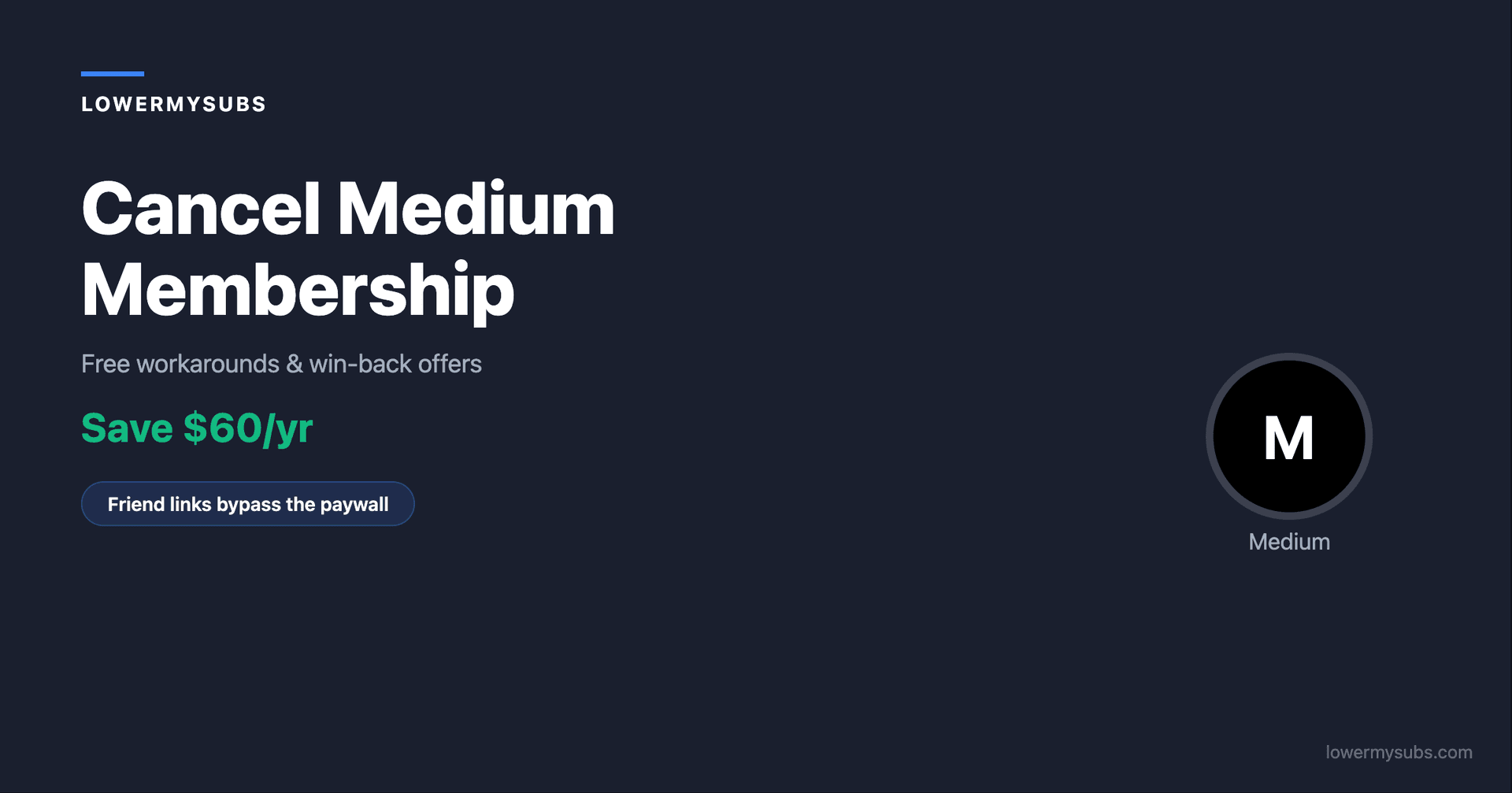 Person canceling Medium subscription on laptop showing $5/month charge