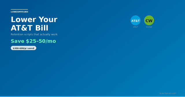 AT&T and Cricket Wireless logos — AT&T bill optimization playbook