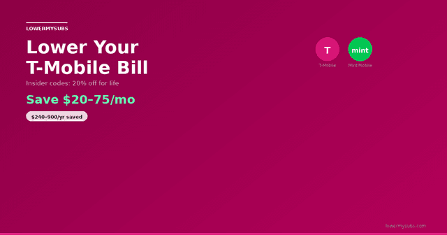 T-Mobile and Mint Mobile logos — T-Mobile bill optimization playbook