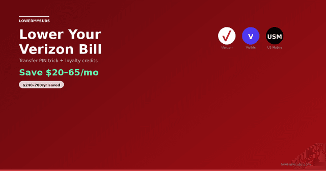 Verizon and Visible logos — Verizon bill optimization playbook
